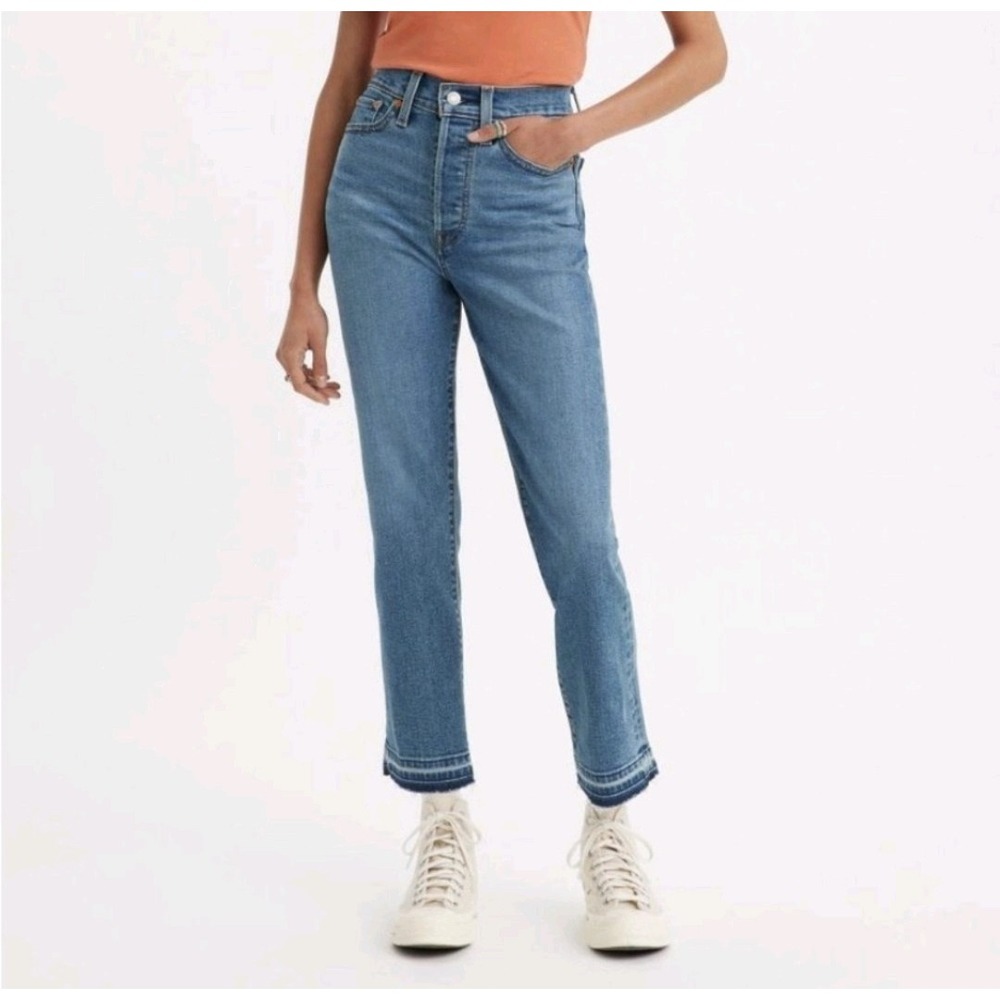 SP. Levi's Women's High-Rise Wedgie Straight Cropped Jeans - Turned On Me 25
